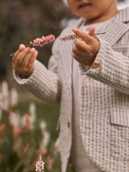 Lil'Atelier - LS Stripe Blazer - Feather Gray