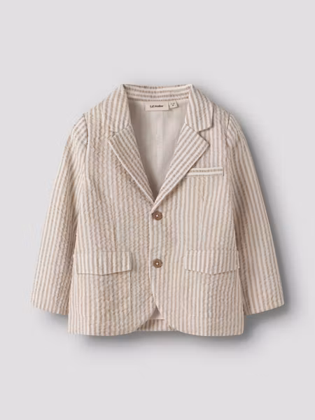Lil'Atelier - LS Stripe Blazer - Feather Gray