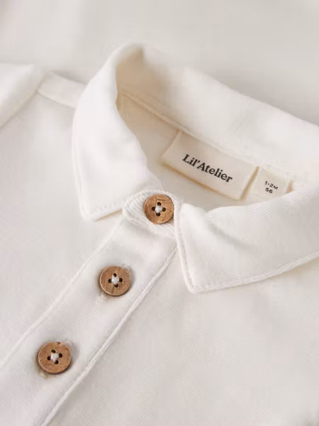 Lil'Atelier - Fundo LS Slim Baby Body Shirt - Coconut Milk