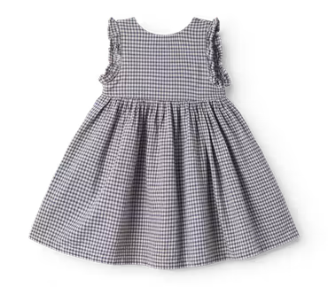 MarMar Copenhagen - Darame Cotton Linen Dress - Marine Check