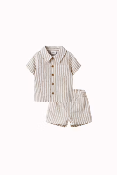 Name it - Set Denis Baby Shirt & Shorts - Chateau Gray