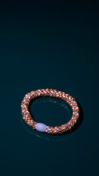 KKNEKKI - Original Hair Tie - Mix Coral Dusty Lavender Glitter