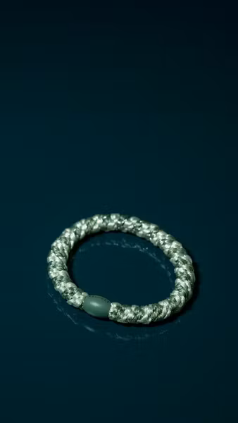 KKNEKKI - Original Hair Tie - Stripe Mint Pistacio Glitter