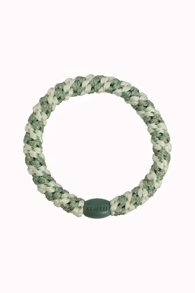 KKNEKKI - Original Hair Tie - Stripe Mint Pistacio Glitter