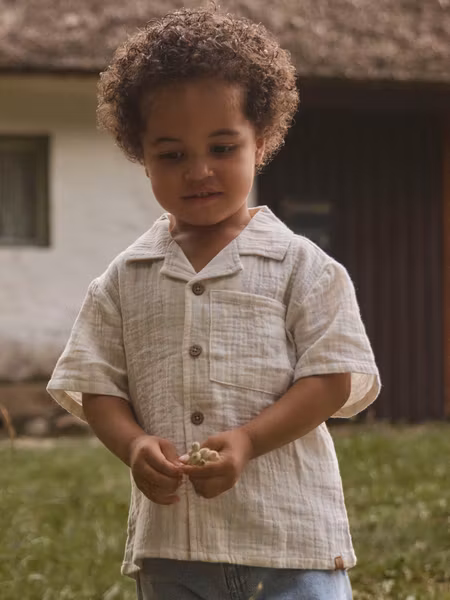 Lil'Atelier - Set Hagi SS Loose Shirt & Shorts  - Dusty Blue