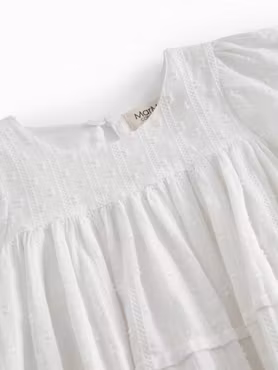 MarMar Copenhagen - Ritona Gauze Baby Body Romper - White