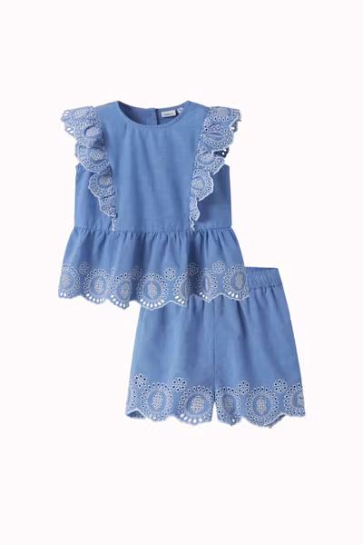 Name it - Set Ferma Top & Shorts - Purple Impression