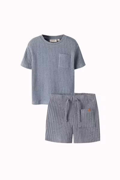 Lil'Atelier - Set Milo SS Loose Top & Shorts - Tradewinds