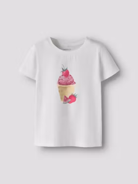 Name it - 2 pack Jovinas SS Top T-shirts - Mesa Rose & Bright White