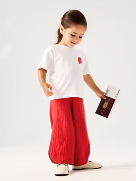 Name it - Set Jaysline Regular T-shirt Bright White & Julita Pants Urban Red