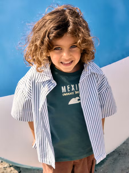 Name it - Set Hayde Regular T-shirt Garden Topiary & Hurri Sweat Shorts Chestnut