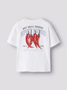 Matchat Set - Name it Hughe Regular T-shirt Bright White & Konges Sløjd Magot Denim Blue Shorts