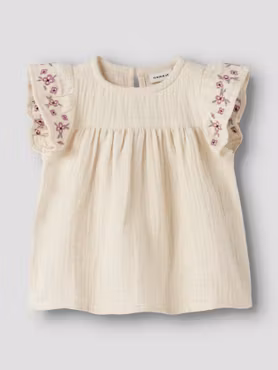 Name it - Set Himmas SS Baby Tunic & Pants - Almond Milk
