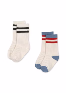 Konges Sløjd - 2 Pack Rib Pearl Blue Socks