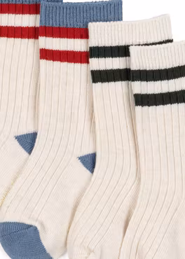 Konges Sløjd - 2 Pack Rib Pearl Blue Socks