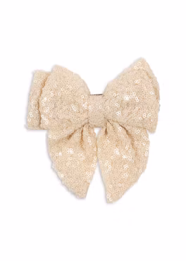 Konges Sløjd - Aries Sequin Bow Hair Clip - White Smoke