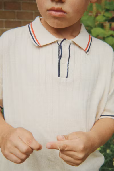 Konges Sløjd - Mio Knit Polo Shirt - Almond Milk