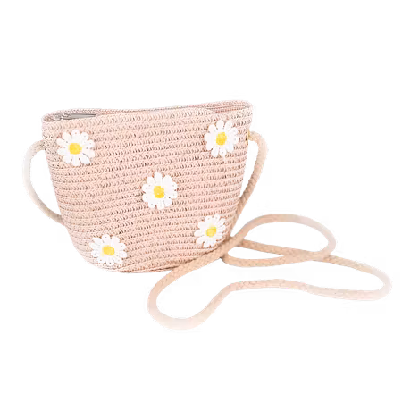 Busy Lizzie - Straw bag - Light Pink Flower