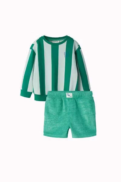 Name it - Set Haddian RLX Sweatshirt & Huwel Terry Shorts - Jelly Bean