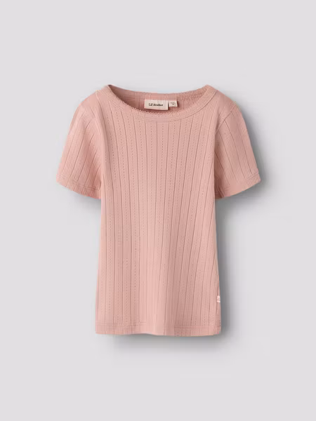 Matchande Set - Lil'Atelier Rachel SS Slim Top Misty Rose & Name it Bella Shaped Blue Denim Heart Jeans
