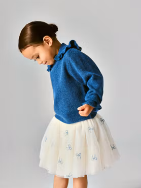 Name it - Set Kirstena LS Knit & Kira Tulle Skirt - Vintage Indigo
