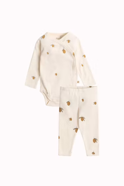Konges Sløjd - Newborn Set Body & Leggings - Lemon