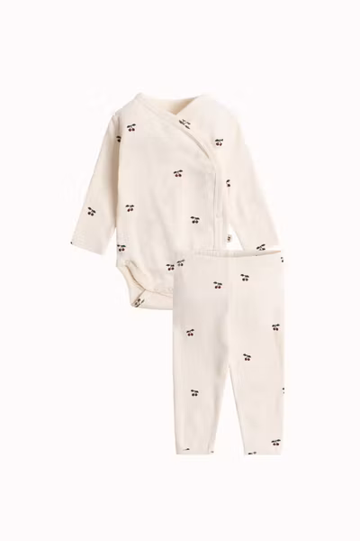 Konges Sløjd - Newborn Set Body & Leggings - Cherry