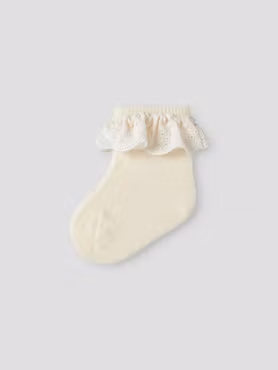 Lil'Atelier - Dertrud Volang Baby Socks - Turtledove