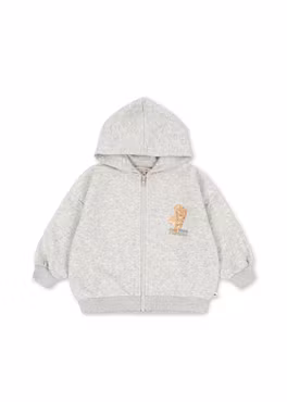 Konges Sløjd - Lou Sweat Zip Hood - Grey Melange