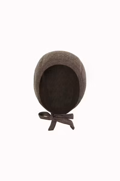 HUTTEliHUT - Bonnet Wool Fleece Mössa - Brown Melange