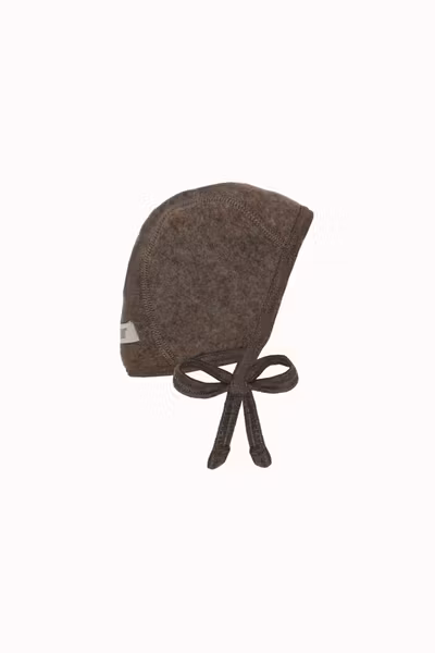 HUTTEliHUT - Bonnet Wool Fleece Mössa - Brown Melange
