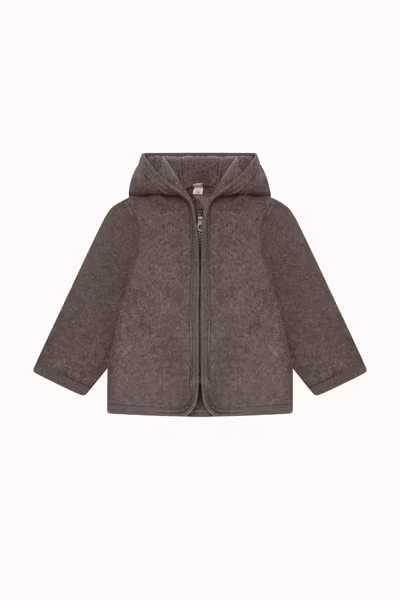 HUTTEliHUT - Jacket Wool Fleece - Brown Melange