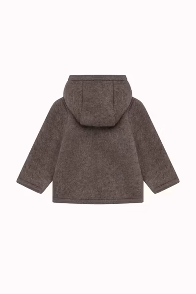 HUTTEliHUT - Jacket Wool Fleece - Brown Melange