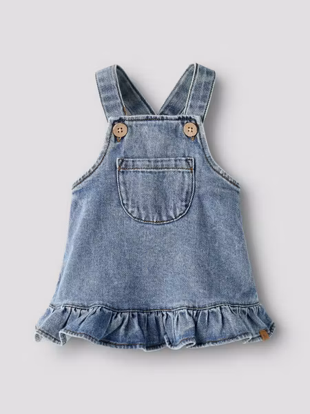 Lil'Atelier - Set Baby Rachel Slim SS Body Coconut Milk & Karole Denim Skirtall