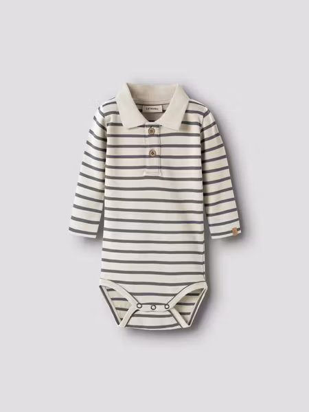 Lil'Atelier - Limia LS Polo Baby Body - Poppy Seed