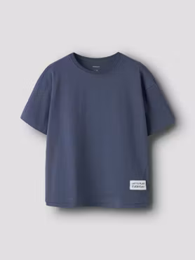 Matchat Set- Set Name it Leonardo Regular T-shirt Vintage Indigo & Lil'Atelier Frances Loose Jeans