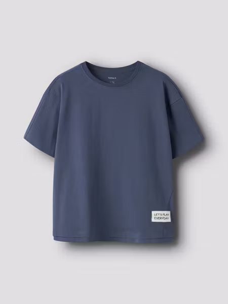 Matchat Set- Set Name it Leonardo Regular T-shirt Vintage Indigo & Lil'Atelier Frances Loose Jeans