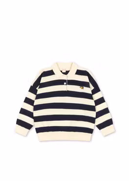 Konges Sløjd - Manis Knit Polo Shirt - Navy Stripe
