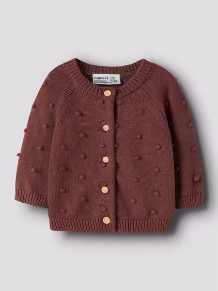 Name it - Nasha LS Knit Cardigan Mini - Wild Ginger