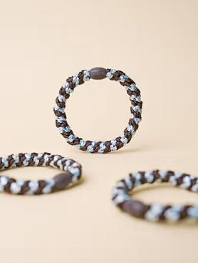 KKNEKKI - Original Hair Tie - Brown Seablue Glitter Stripe