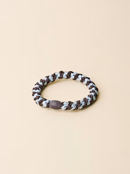 KKNEKKI - Original Hair Tie - Brown Seablue Glitter Stripe