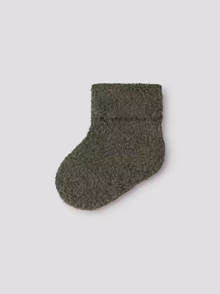 Name it - Mollo Terry Fluffy Sock - Olive Night