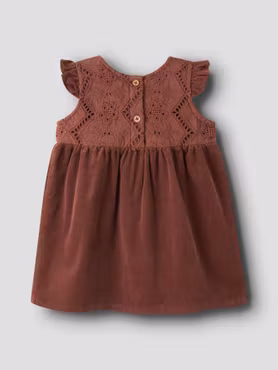 Lil'Atelier - Nellas Baby Cord Dress - Mahogany