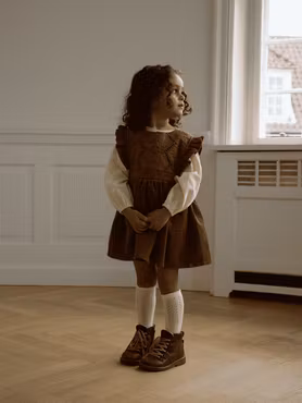 Lil'Atelier - Nellas Cord Dress - Mahogany