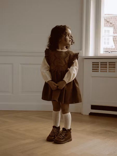 Lil'Atelier - Nellas Cord Dress - Mahogany