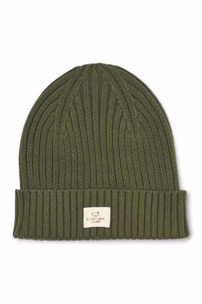 Copenhagen Colors - Classic Beanie Cotton Knitted - Dark Green