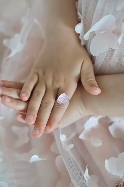 Busy Lizzie - Ring Sparkle Pink Heart