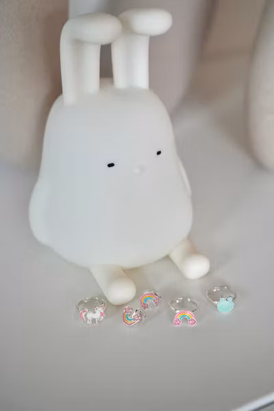 Busy Lizzie - Ring White & Pink Unicorn