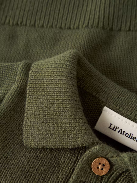 Lil'Atelier - Molo Baby LS Knit Polo - Cypress
