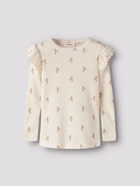 Lil'Atelier - Rachello Tyl LS Slim Top - Turtledove Bird